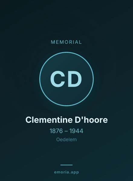 Memorial portrait of Clementine D'hoore
