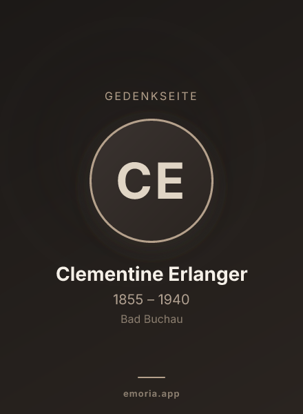 Gedenkportrait von Clementine Erlanger