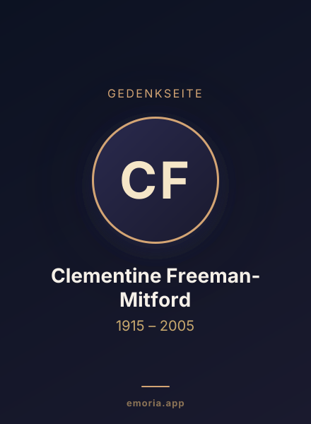 Gedenkportrait von Clementine Freeman-Mitford