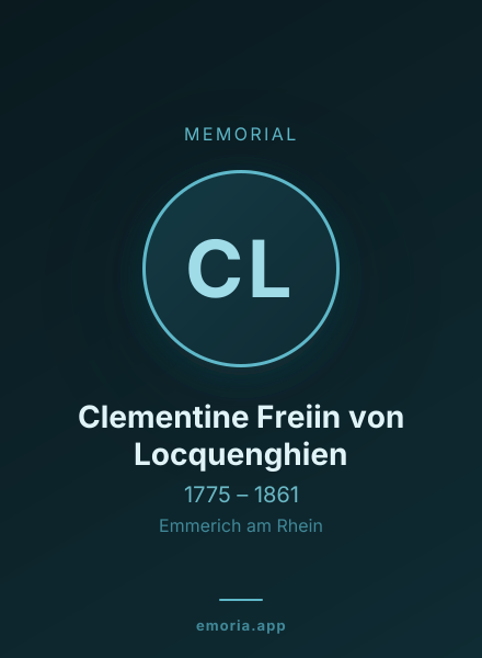 Memorial portrait of Clementine Freiin von Locquenghien