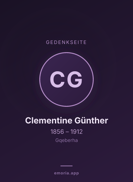 Gedenkportrait von Clementine Günther
