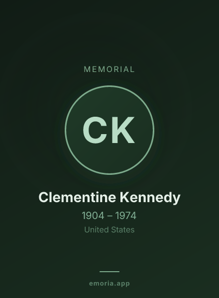 Memorial portrait of Clementine Kennedy