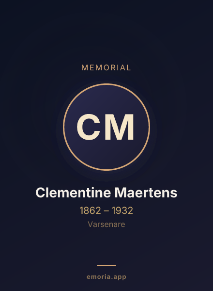 Memorial portrait of Clementine Maertens