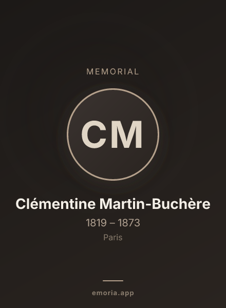 Memorial portrait of Clémentine Martin-Buchère