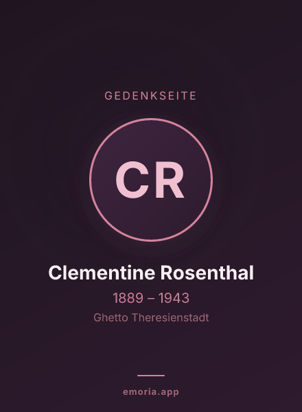 Gedenkportrait von Clementine Rosenthal