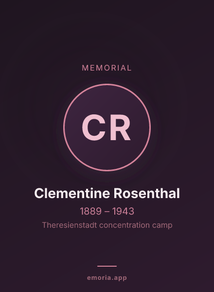 Memorial portrait of Clementine Rosenthal