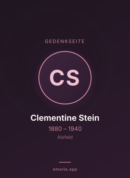 Gedenkportrait von Clementine Stein