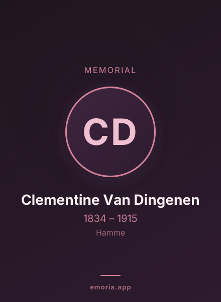 Memorial portrait of Clementine Van Dingenen