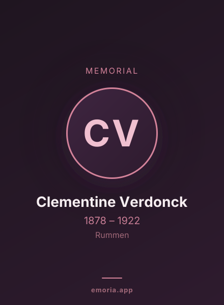 Memorial portrait of Clementine Verdonck