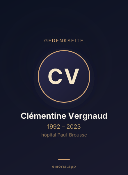 Gedenkportrait von Clémentine Vergnaud
