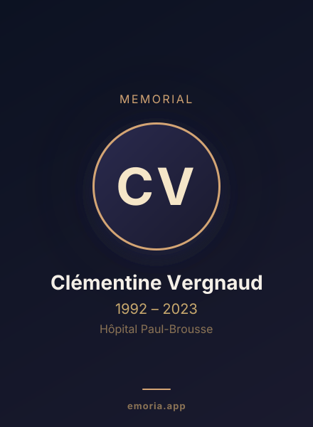Memorial portrait of Clémentine Vergnaud