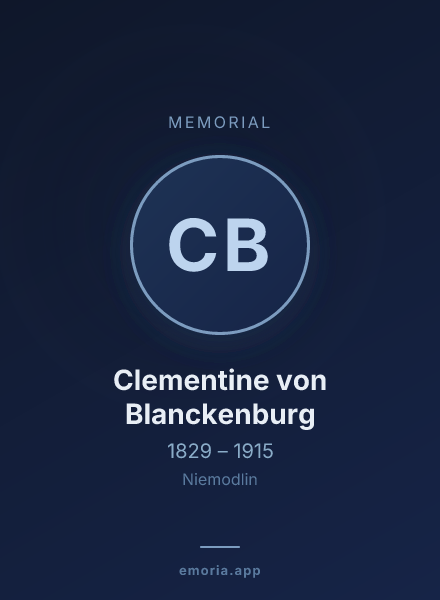 Memorial portrait of Clementine von Blanckenburg