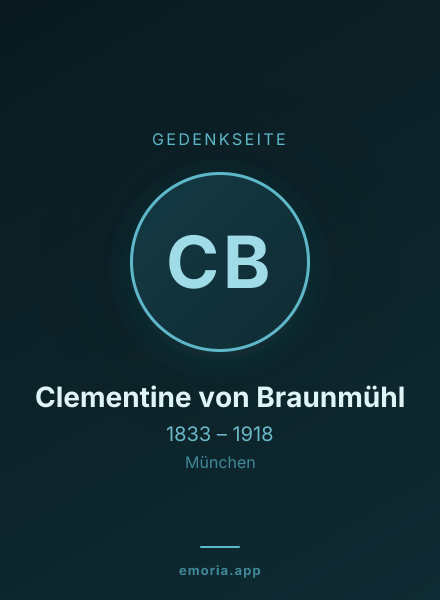 Gedenkportrait von Clementine von Braunmühl