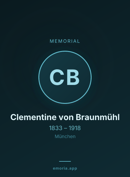 Memorial portrait of Clementine von Braunmühl