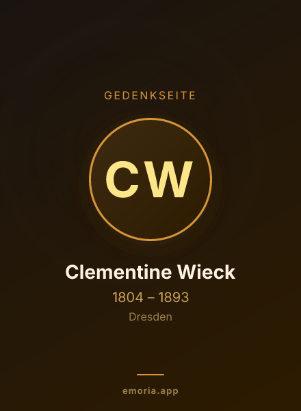 Gedenkportrait von Clementine Wieck