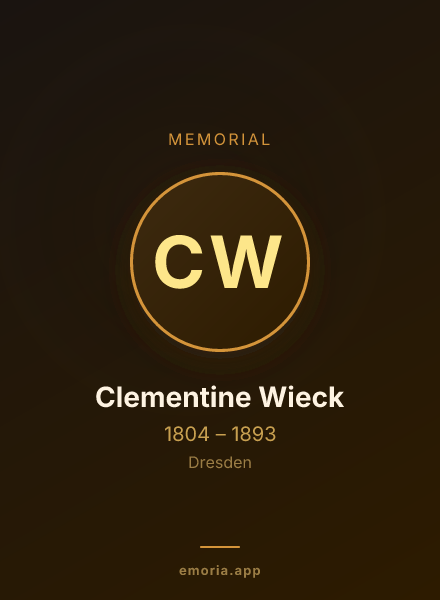 Memorial portrait of Clementine Wieck