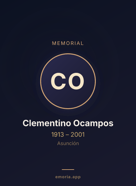 Memorial portrait of Clementino Ocampos