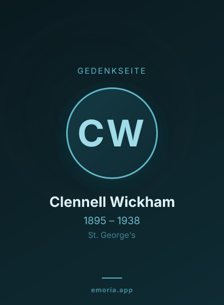 Gedenkportrait von Clennell Wickham