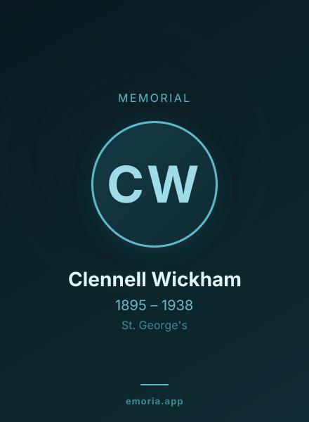 Memorial portrait of Clennell Wickham