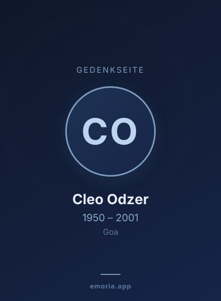 Gedenkportrait von Cleo Odzer