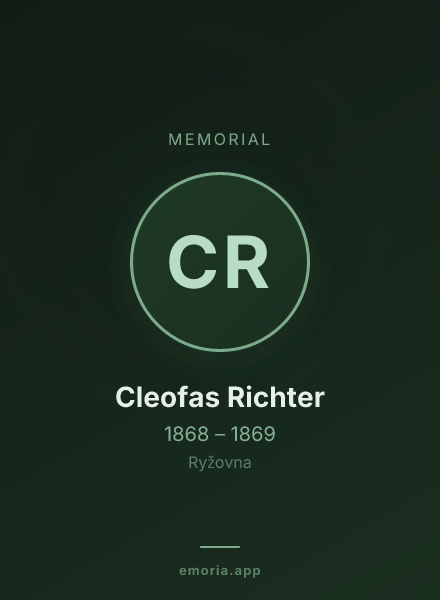 Memorial portrait of Cleofas Richter