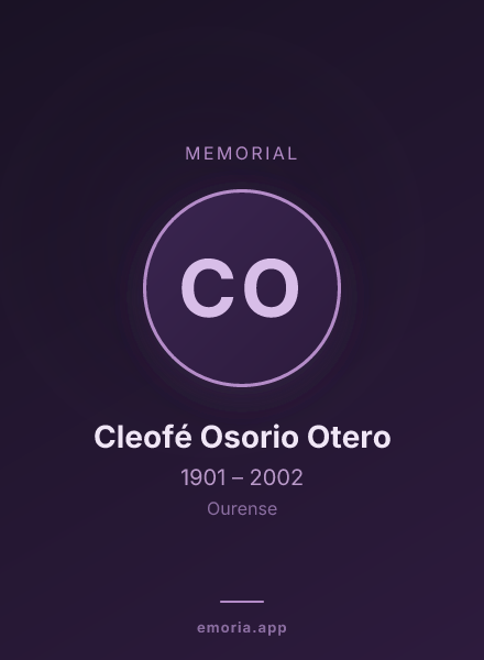 Memorial portrait of Cleofé Osorio Otero