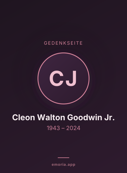 Gedenkportrait von Cleon Walton Goodwin Jr.
