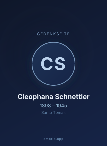 Gedenkportrait von Cleophana Schnettler