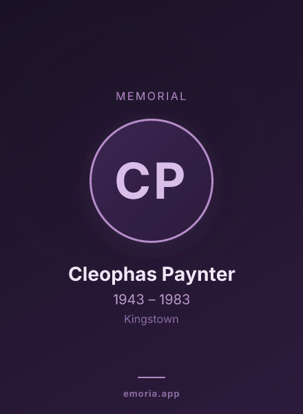 Memorial portrait of Cleophas Paynter
