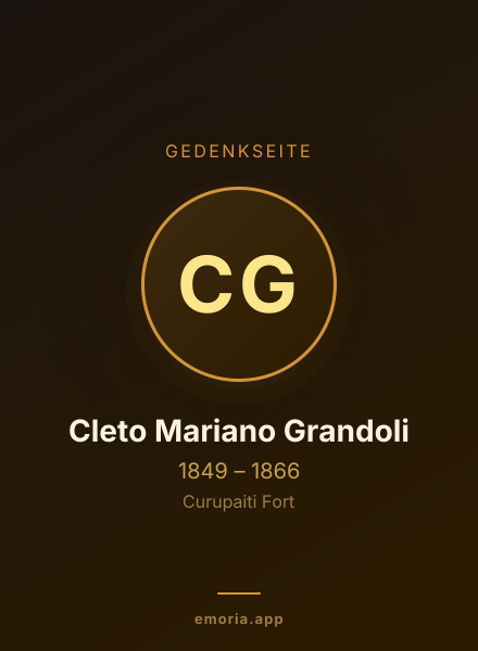 Gedenkportrait von Cleto Mariano Grandoli