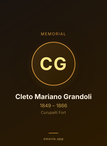Memorial portrait of Cleto Mariano Grandoli