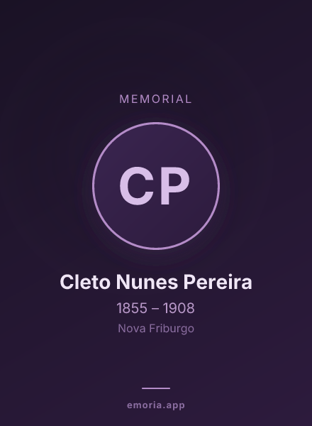 Memorial portrait of Cleto Nunes Pereira