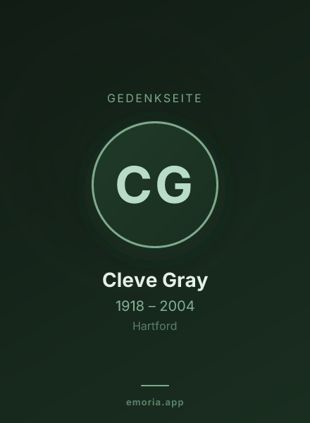 Gedenkportrait von Cleve Gray