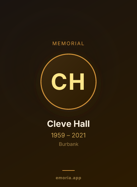 Memorial portrait of Cleve Hall
