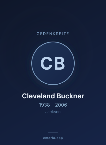 Gedenkportrait von Cleveland Buckner