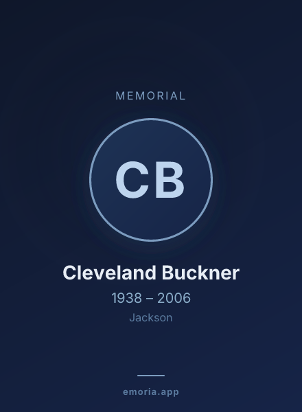 Memorial portrait of Cleveland Buckner