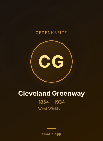 Gedenkportrait von Cleveland Greenway