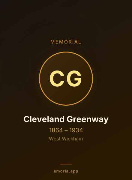 Memorial portrait of Cleveland Greenway