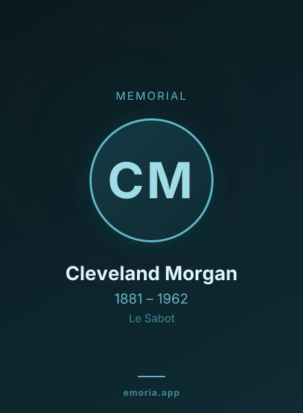 Memorial portrait of Cleveland Morgan