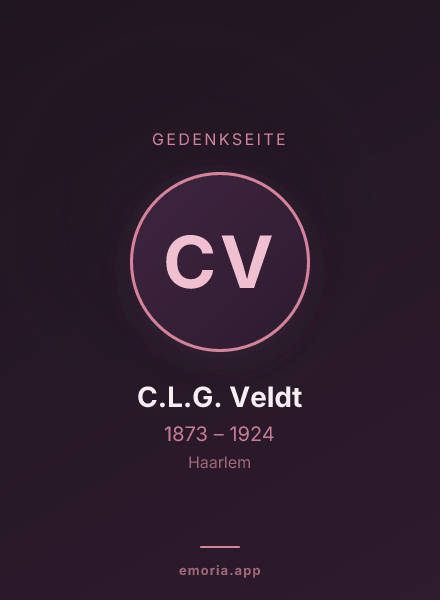Gedenkportrait von C.L.G. Veldt