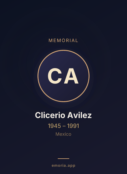 Memorial portrait of Clicerio Avilez