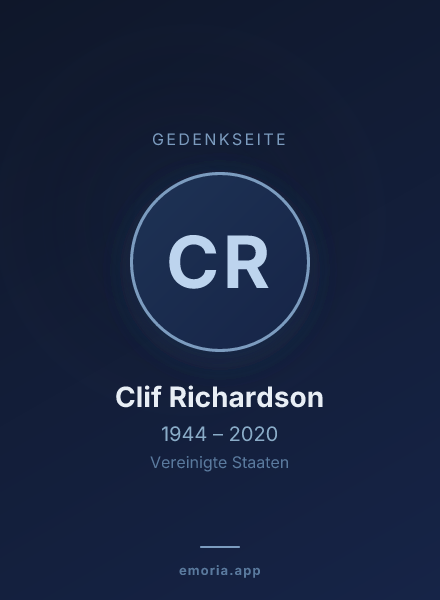 Gedenkportrait von Clif Richardson