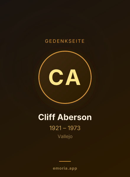 Gedenkportrait von Cliff Aberson