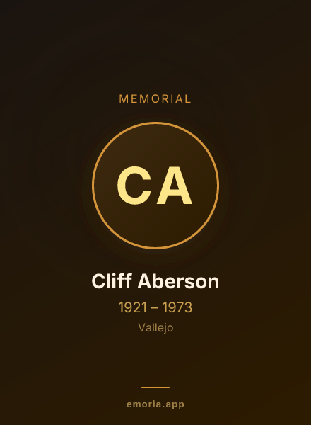 Memorial portrait of Cliff Aberson