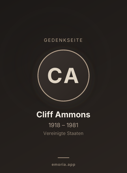 Gedenkportrait von Cliff Ammons