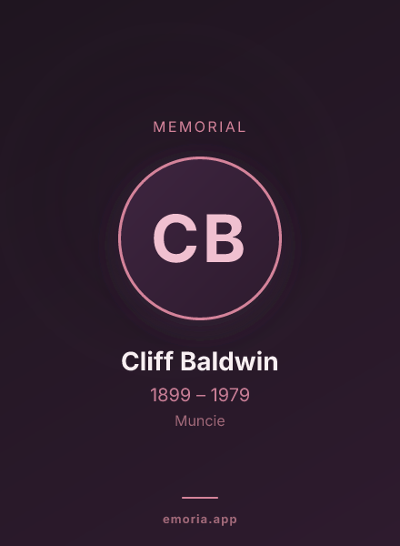 Memorial portrait of Cliff Baldwin