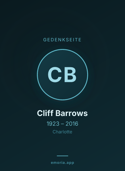 Gedenkportrait von Cliff Barrows