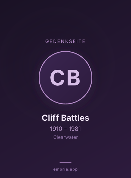 Gedenkportrait von Cliff Battles