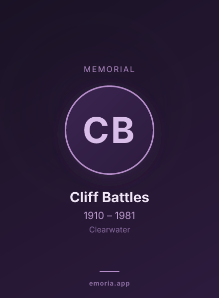 Memorial portrait of Cliff Battles