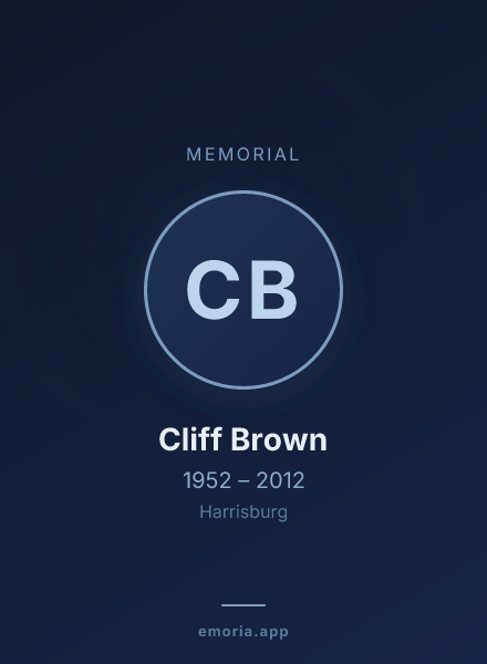 Memorial portrait of Cliff Brown